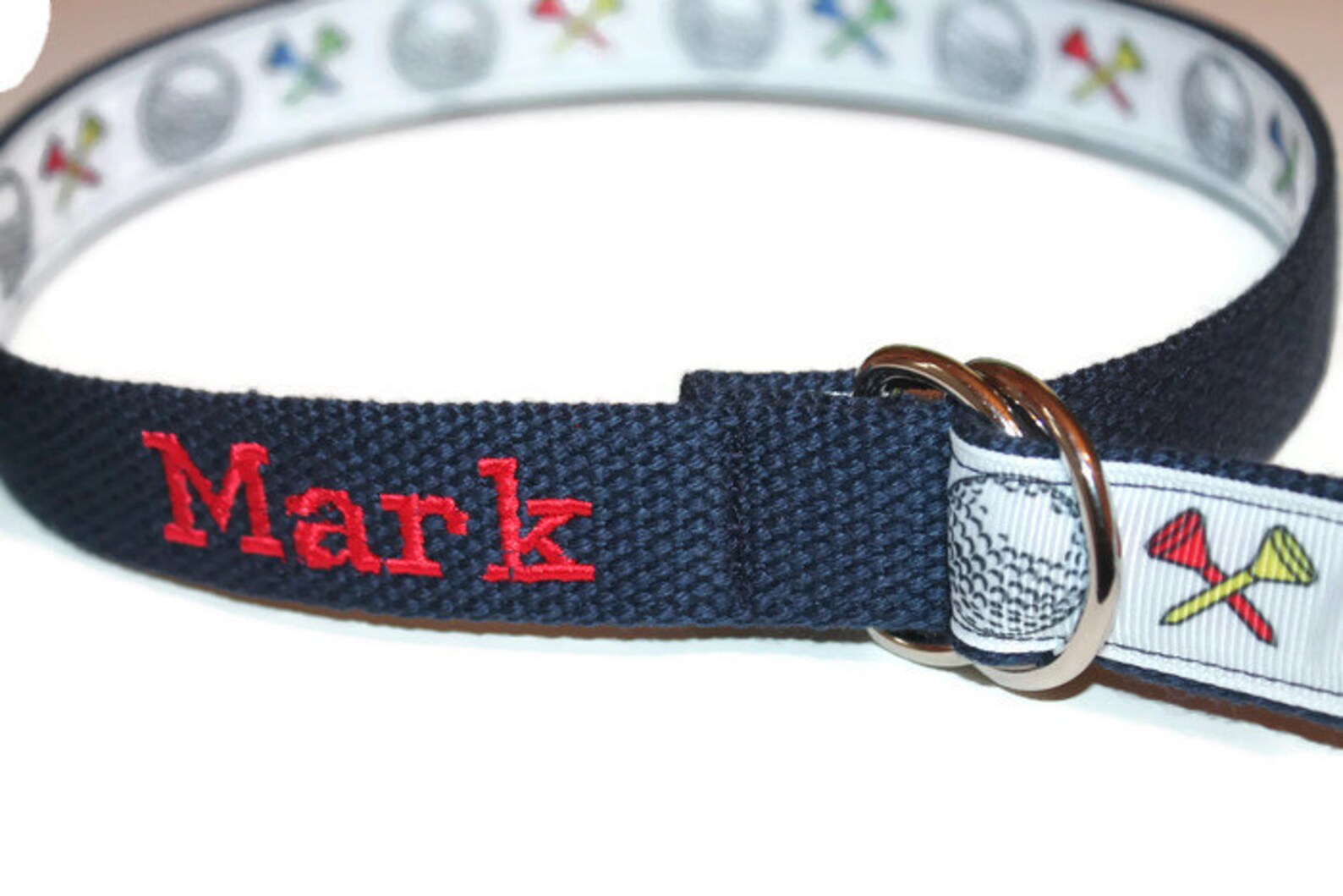 Kids Golf Belt Navy Monogram Belt Personalized Reversible Belt Etsy