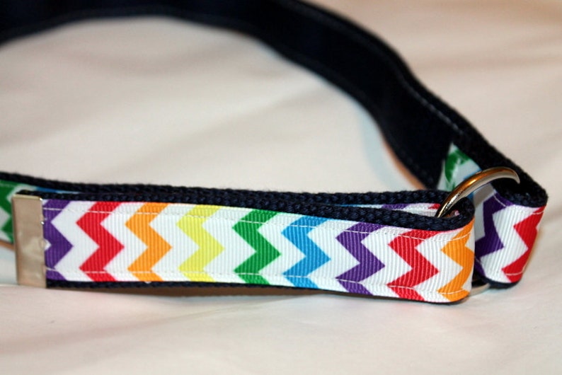 Girls rainbow Belt hook and loop Belt Chevron Girl Belt Little Etsy