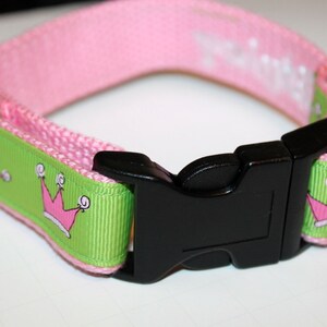 Princess Crown Dog Collar Poodle Collar GIrl Dog Collar  Princess PUppy Princess Crown Collar Girls Dog