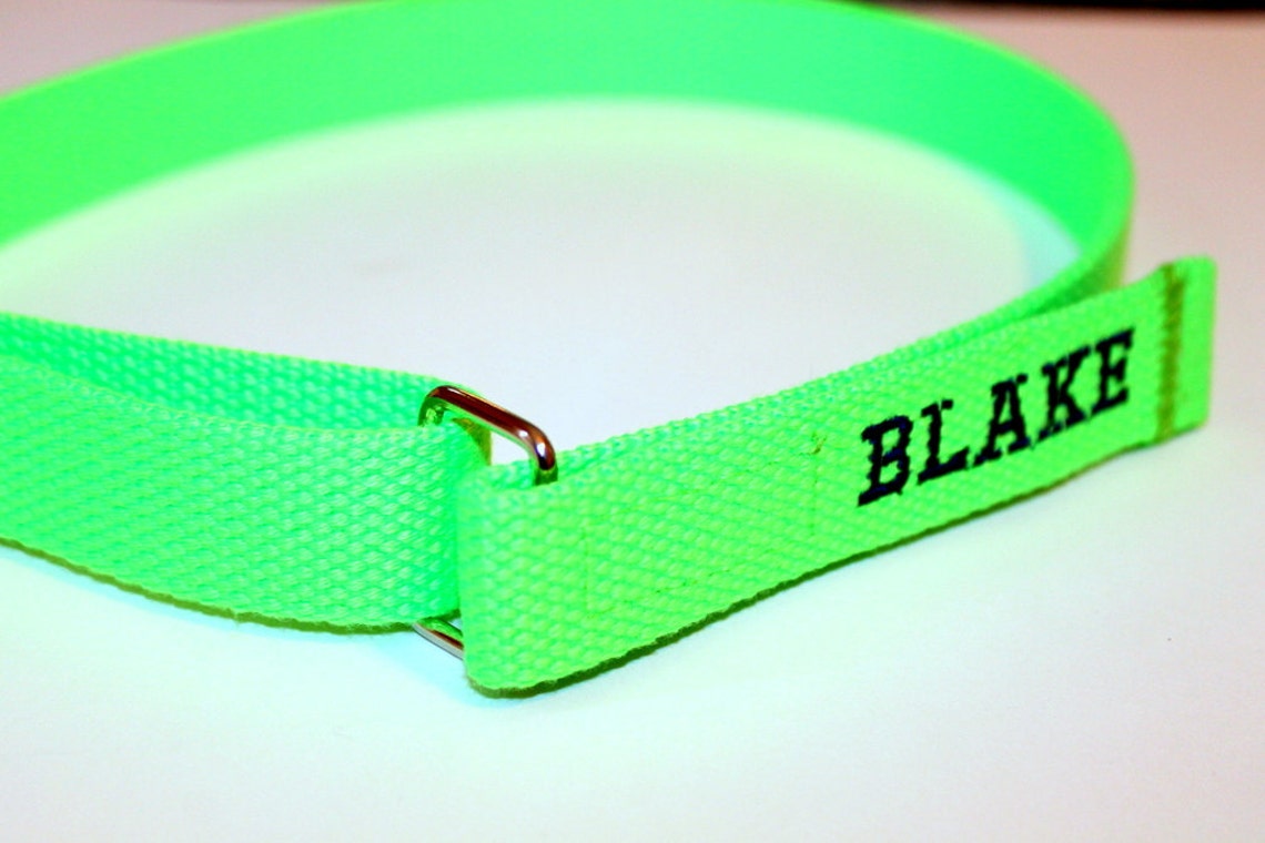 Neon Green Kids Belt combo Fluorescent Belt Adjustable Hook | Etsy