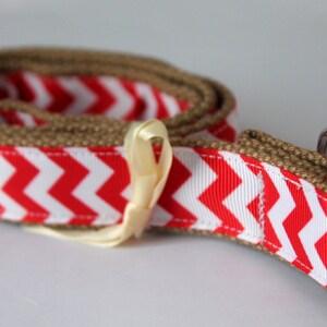 Girls Preppy Belt Red Chevron Khaki Belt Girls Chevron Belt Girls School Uniform Belt Khaki Girls Belt Little Girls Belt Khaki D Ring Belt