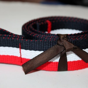 2 Inch Elastic, 2 Inch 5 Cm Striped Elastic Webbing, Black, White and Red  Webbing 