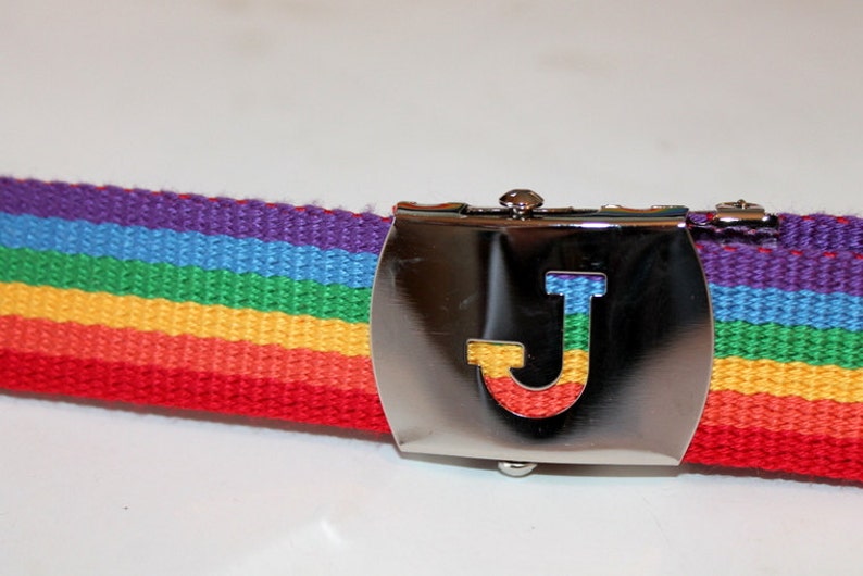 Rainbow Belt Adults Belt Kids Letter Buckle Belt Rainbow Slide Buckle Belt Kids Rainbow Belt Adult Rainbow Belt Letter Belt Extended Sizes