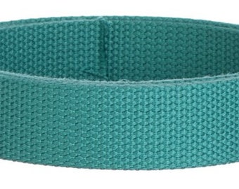 Teal Belt D Ring Belt Teal Green Webbing Belt Men's Turquoise Belt Women's Teal Belt Slide Buckle Belt