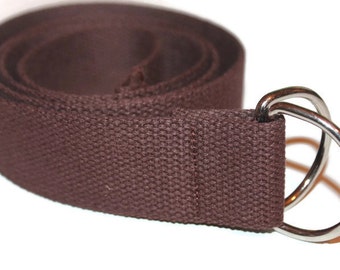 Wide Brown Belt Monogram BRown BElt  Brown Ladies Belt Mens D Ring or Slide 1.5" wide Dark Brown D ring Belt XL Belt Wide Brown Belt