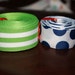 Preppy Ribbon Set Green Stripes and Navy Blue Dots 10 Yards - Etsy