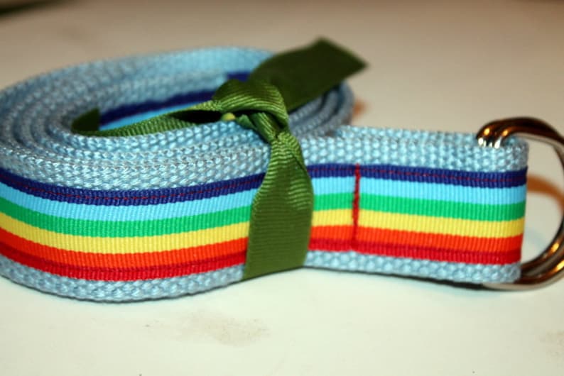 Retro Rainbow Belt 1.25 Wide Mens rainbow belt Ladies Rainbow BElt Adult Size Rainbow Belt Costume Belt image 4