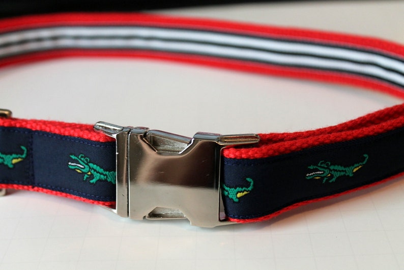 Alligator Dog Collars Nautical Dog Collar and Leash Crocodile Etsy