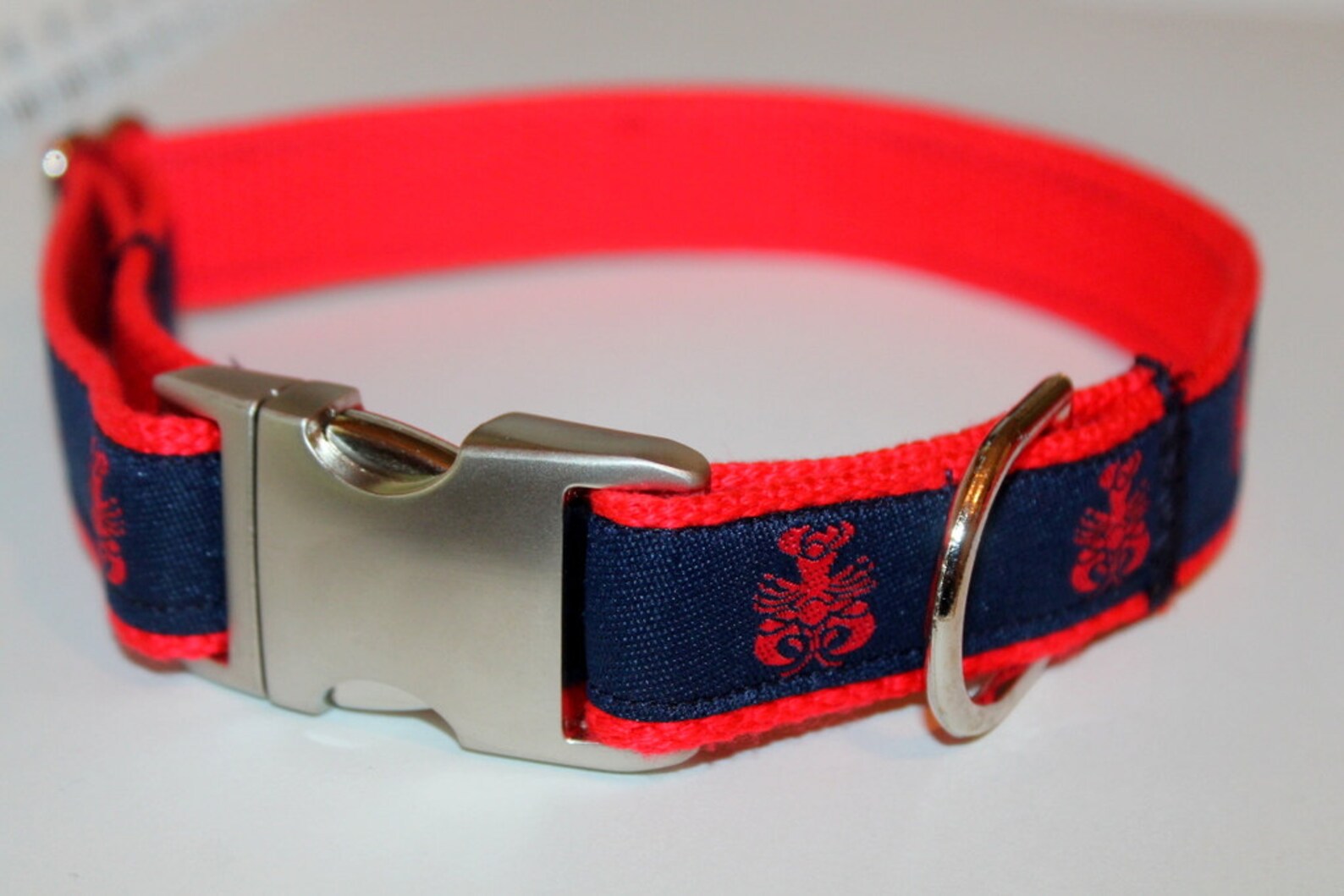 Lobster Dog Collar Navy Lobster Pet Collar Nautical Lobster Etsy