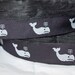 Whale Ribbon Navy Whale Ribbon White and Navy Whale Ribbon White Whale ...