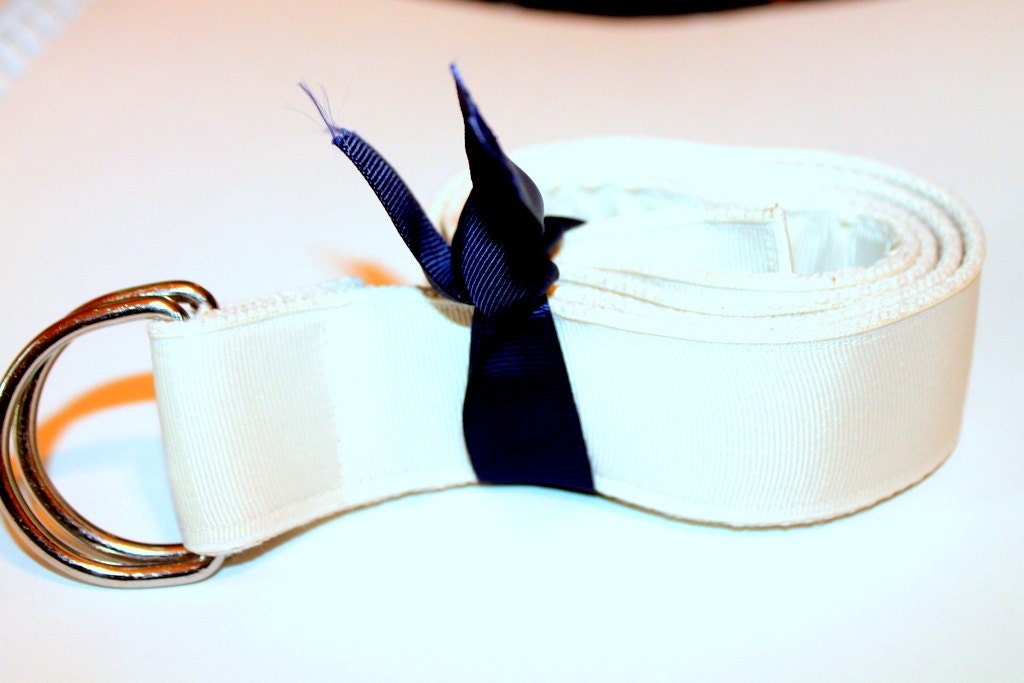 White Belt D Ring Ribbon Belt Men Women 1.5 wide White Etsy