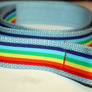 Retro Rainbow Belt 1.25 Wide Mens rainbow belt Ladies Rainbow BElt Adult Size Rainbow Belt Costume Belt image 1