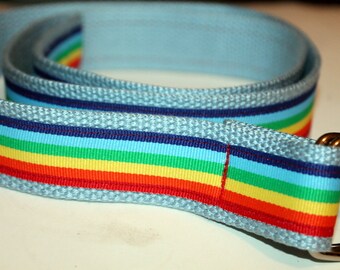 Retro Rainbow Belt 1.25" Wide Mens rainbow belt Ladies Rainbow BElt Adult Size Rainbow Belt Costume Belt