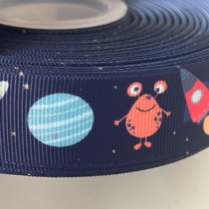 Boys Ribbon Dinosaur Ribbon, Ninja Ribbon, Planet Ribbon Space Theme RIbbon image 6