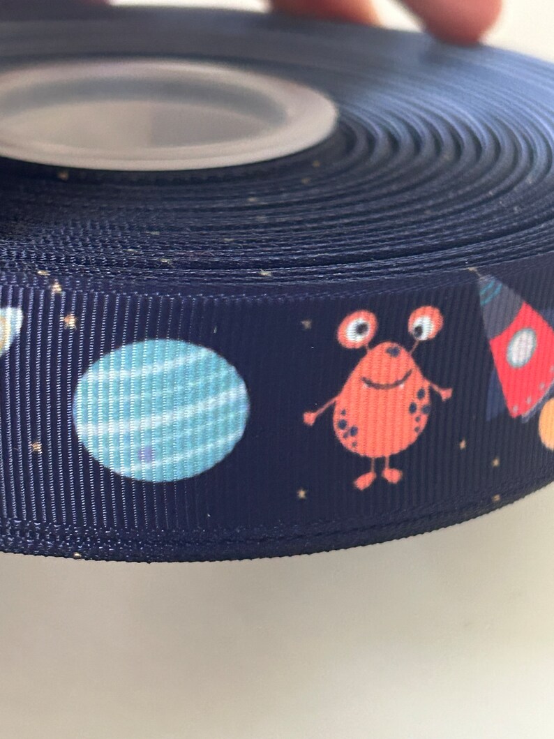 Boys Ribbon Dinosaur Ribbon, Ninja Ribbon, Planet Ribbon Space Theme RIbbon image 6