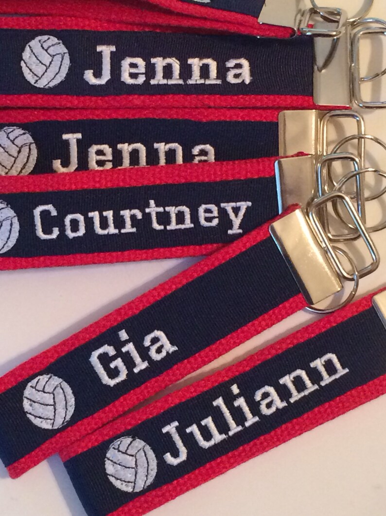Volleyball Key Fob Made to Order Key Fob Club Volleyball Key Etsy