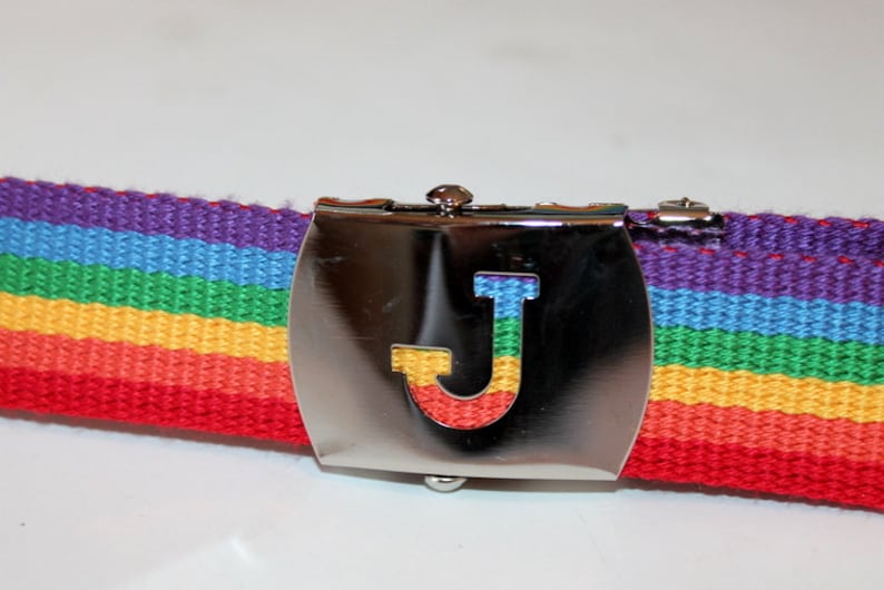 Rainbow Belt Adults Belt Kids Letter Buckle Belt Rainbow Slide Buckle Belt Kids Rainbow Belt Adult Rainbow Belt Letter Belt Extended Sizes