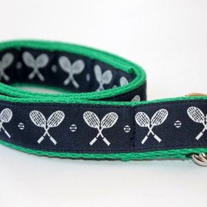 Tennis Belt Navy and Green Ladies Tennis Belt Mens Tennis Belt Green Tennis Belt White Tennis Belt Navy Tennis Ribbon Belt Tennis Gift