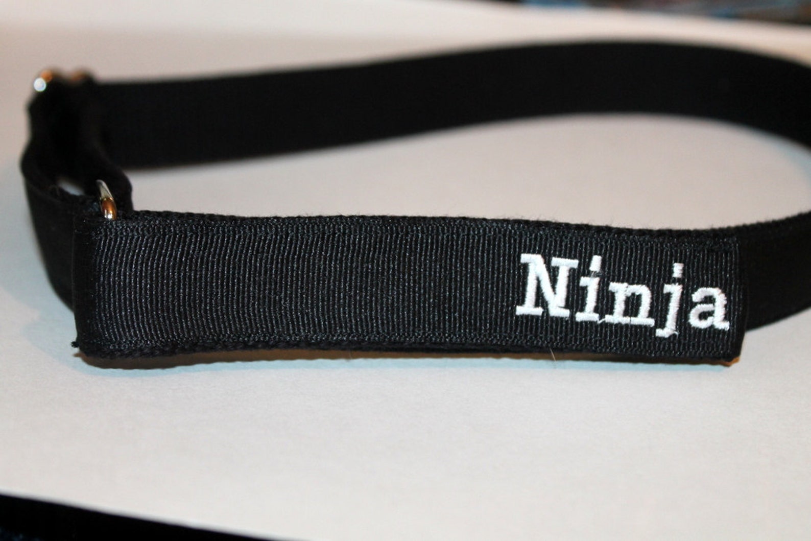 Kids Easy Belt Hook and Loop Belt With D Ring Black Monogram Etsy