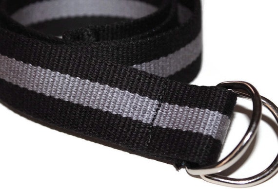 Stripe Webbing: Black and Charcoal Stripe Webbing: Black and Charcoal