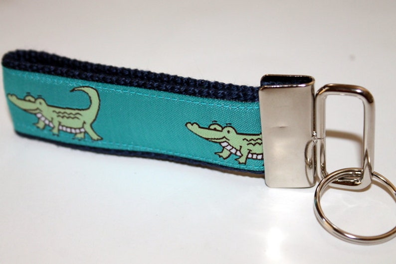 Alligator Key Chain Crocodile Key Chain Turquoise Key Fob Etsy