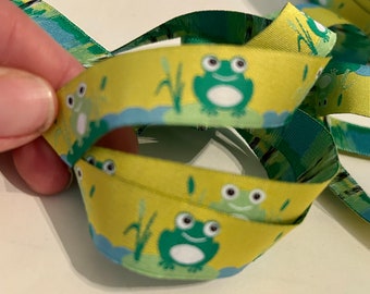 frog ribbon Frog Jacquard Ribbon Supplies Nature Ribbon