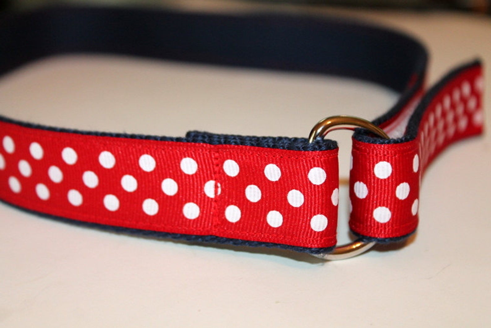 Girls Easy Belt With D Ring School Uniform Red Polka Dots Belt Etsy