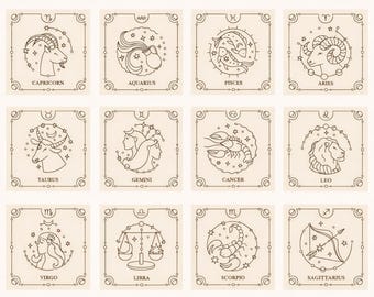 3D Printed Zodiac Lithophane Night Light – Astrology Constellation Art