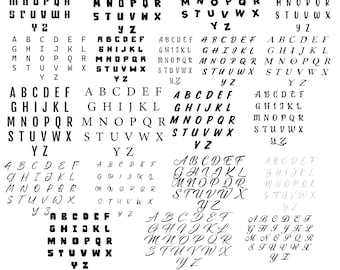 Alphabet Svg Bundle, Alphabet Font Bundle, Script Font SVG Alphabet bundle, Alphabets Cut Files, Sublimation Alphabet PNG, Letter SVG Files