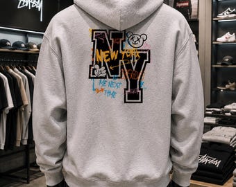 New York Graphic Hoodie | NYC Streetwear Pullover | Graffiti Unisex Hoodie
