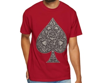 Ornate Spade T-Shirt | Floral Playing Card Graphic Tee