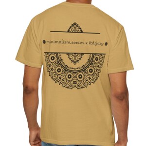 Half-Back Mandala T-Shirt | Minimal Line Art Graphic Tee