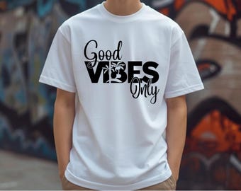 Good Vibes Only Shirt | Positive Quote Floral Tee | Boho Gift for Her