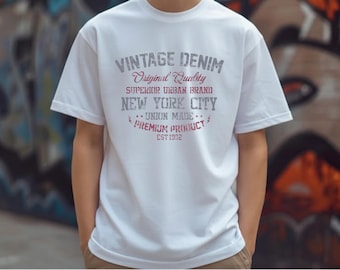 Vintage New York City T-Shirt | Retro Typography Graphic Tee, Streetwear Unisex Shirt