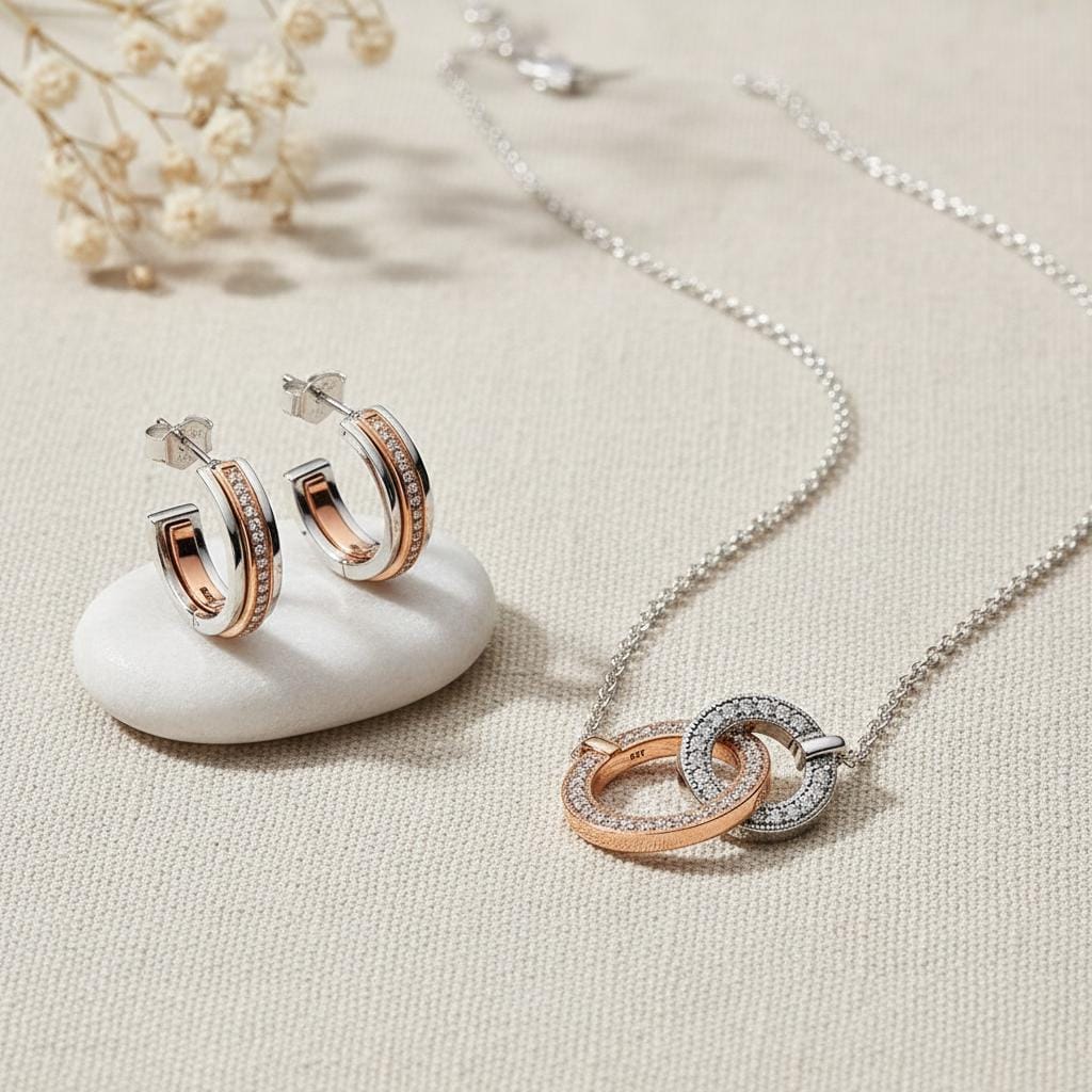 Pandora necklace and earring set - Etsy 日本