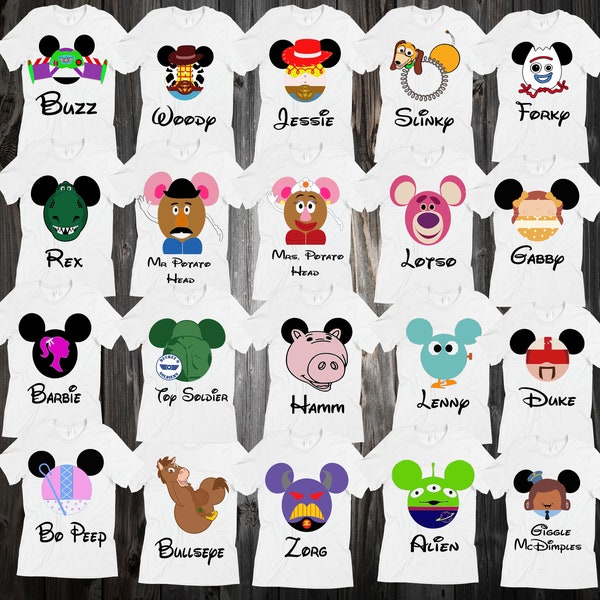 Toy Story Shirts Mickey inspired matching family tees | Woody,Jessie,Buzz,Slinky,Forky |  Infant - Adult 6X! | PERSONALIZED FREE