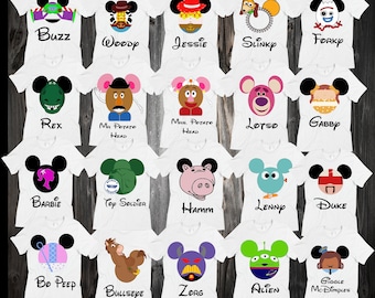 Toy Story Shirts Mickey inspired matching family tees | Woody,Jessie,Buzz,Slinky,Forky |  Infant - Adult 6X! | PERSONALIZED FREE