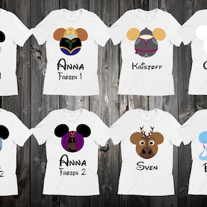 Frozen Mickey Head Shirt, Anna & Elsa Sister tees, Frozen family shirt, Frozen group tees, Olaf Shirt, Sven Shirt, Anna and Elsa tees