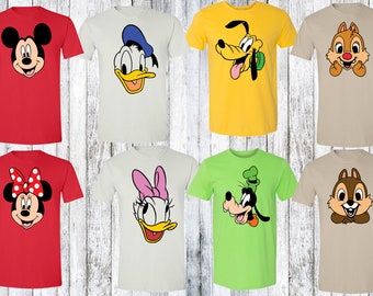Mickey & Minnie Fab 5 Costume Character tees, Mickey's Not so scary Halloween party tee, Group Matching halloween shirts, donald, daisy,chip