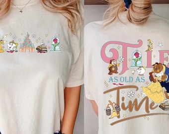 Beauty & the beast Shirt | A Tale as old as time tee | Double  sided comfort colors shirt | Mrs Potts Chip shirt | Princess Shirt