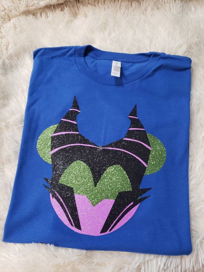 MALEFICENT mickey head inspired shirt FREE personalization | Etsy