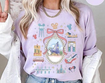 Hollywood Studios Icon Tee, Coquette bow shirt, Slinky dog, Tower of Terror shirt, MGM Shirt, Family vacation tee, rock n roller coaster tee