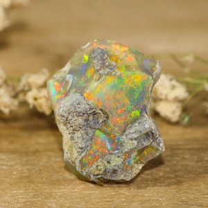 Ethiopian Opal Rough Fire Opal Raw 15.45 Crt Making For Jewelry