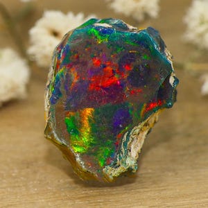 12.95 Crt Ethiopian Opal Rough Rare Fire Opal Raw Making Pendant