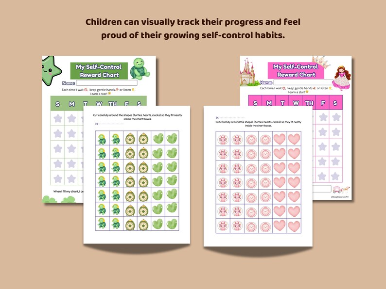 Self-control Kit Reward Chart for Kids (ages 5-8) | Christian Behavior ...