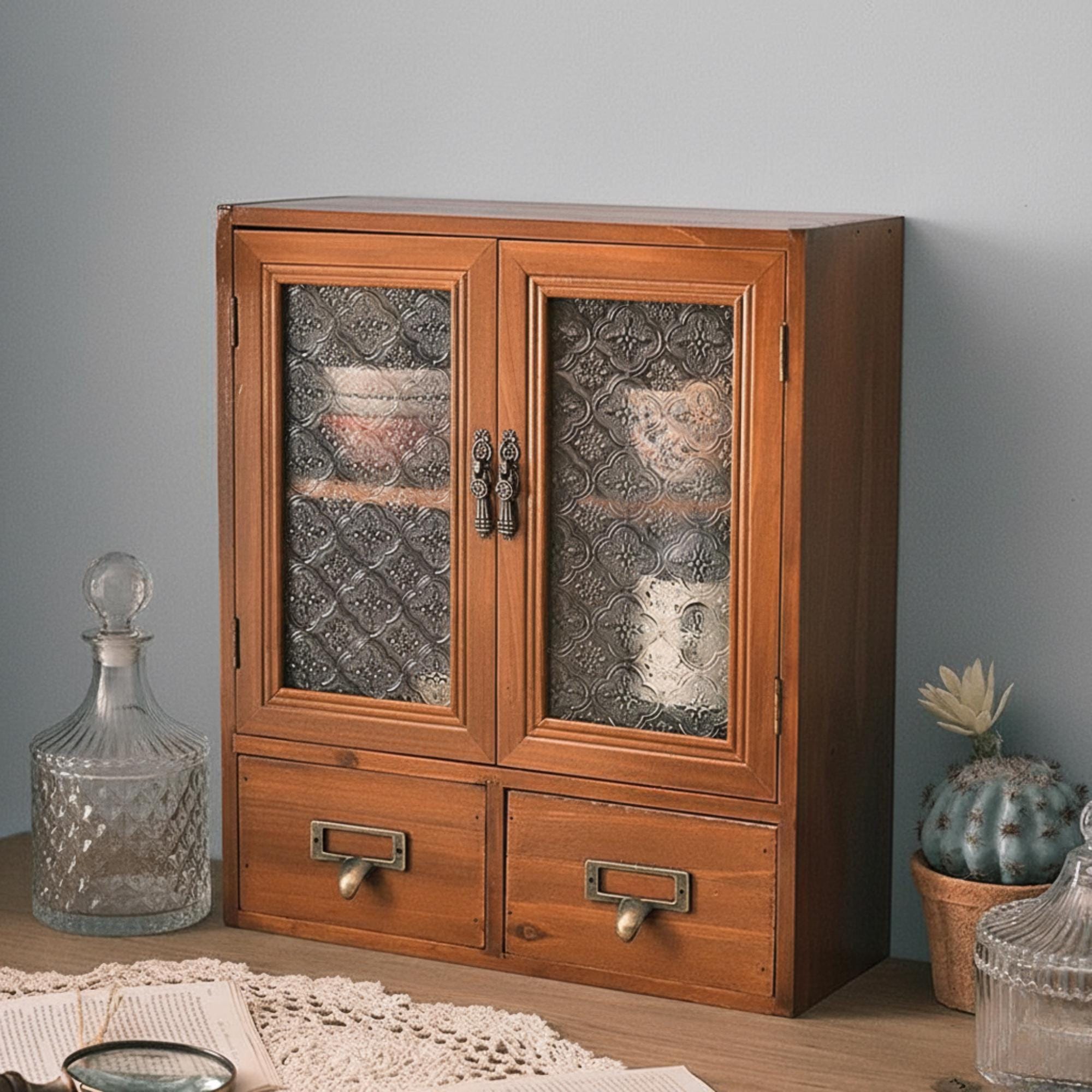 Antique glass display cabinet - Etsy 日本