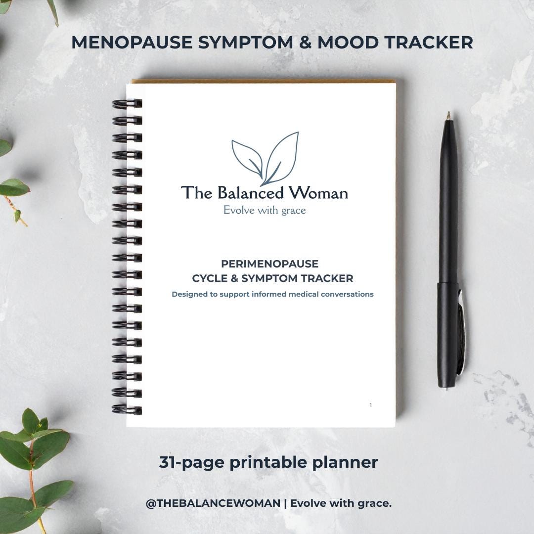 Perimenopause Symptom and Mood Tracker | 90-day Hormone & Cycle PDF ...