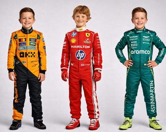 Kids/Adults Formula F1 Racing Suit: Cordura Fabric Go Karting Outfit/ Balaclava free / Valentine's Gift kart suit