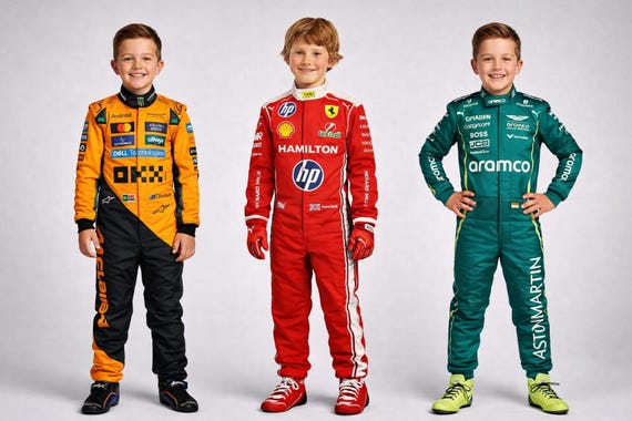 Kids/Adults Formula F1 Racing Suit: Cordura Fabric Go Karting Outfit/  Balaclava free / Valentine's Gift kart suit