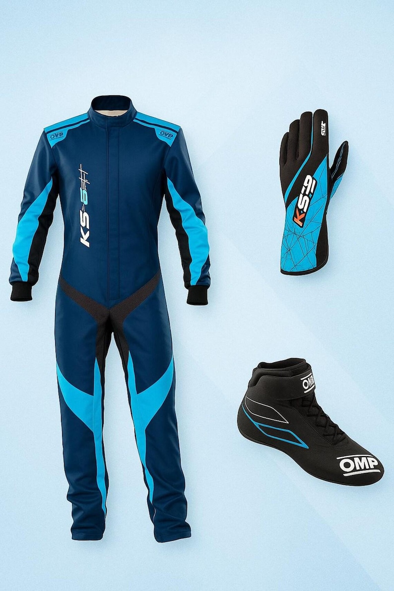 New OMP 2025 Kart kit Go-Kart Racing/Karting Suit Digital Printed One Piece Kart Racing complete kit & Balaclava Free Christmas Gift image 1